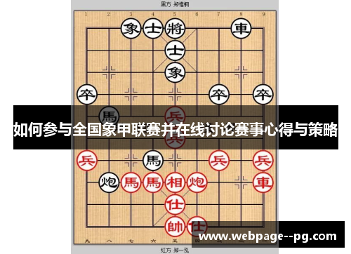 如何参与全国象甲联赛并在线讨论赛事心得与策略